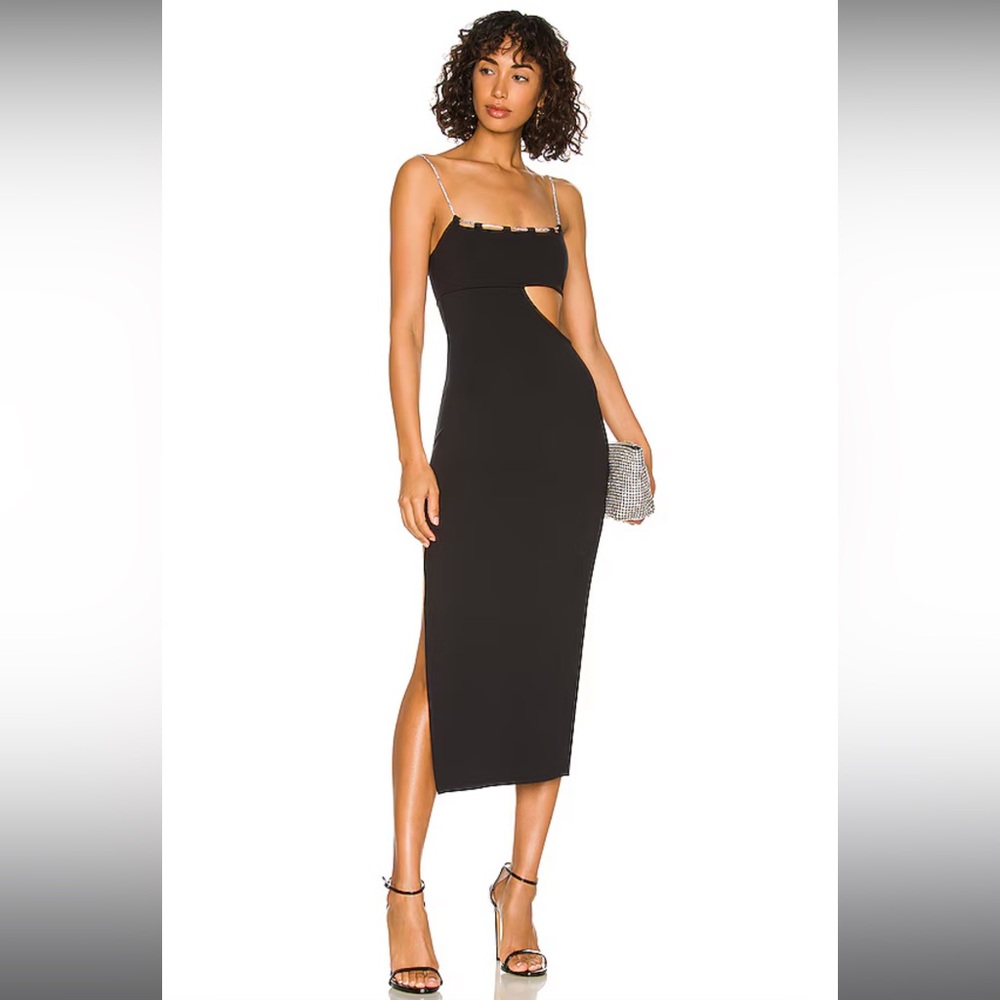 Charlotte Midi Dress in Black